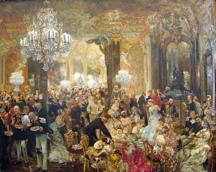 Monticelli, Adolphe-Joseph Das Ballsouper oil painting picture